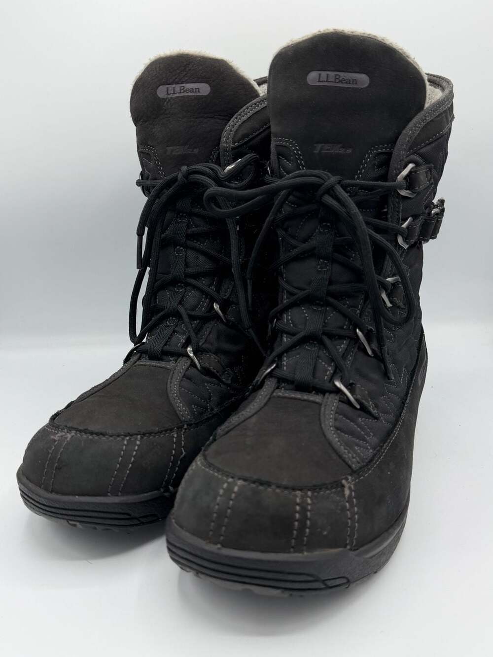 LL Bean Womens 11 M TEK2.5 Primaloft 200g Insulated Black Snow Winter Boots